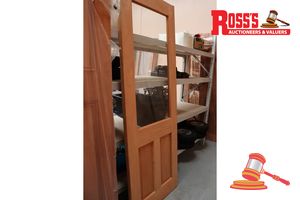 Timber Door With Glass Panel, Code: Nias, 2040 X 720 X 40mm