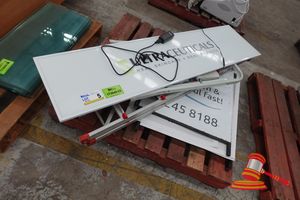 5 · ASSORTED SIGNS, INCLUDES LED AND FOLD OUT SIGNS, OF VARIOUS SIZES, ON A PALLET