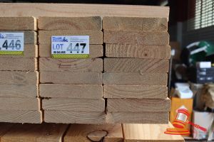 447 · 16x LENGTHS OF NON-STRUCTURAL, UNTREATED PINE TIMBER, APPROX 170 x 35mm x 2.4m