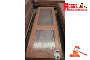 Timber Door With 2x Glass Panels, Code: Aceh, 2040 X 720 X 40mm