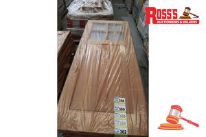Timber Door With 4x Glass Panels, Code: Kuta, 2040 X 820 X 38mm