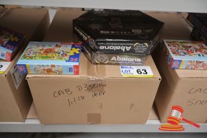 63 · BUNDLE OF TOYS INCLUDING: 1x BOX OF CASTORLAND PUZZLES 'LITTLE DEER' AND 2x ABALONE GAMES, ALL UNOPENED