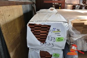 74 · JARRAH SKIP DRESSED, FEATURE, 86mm x 19mm, DECKING, RANDOM LENGTH , 205LM, 18.65M2 WITH A 5mm GAP, TRANSPORT DIMS L2.4 x W500mm x D420mm, 205LM, APPROX WEIGHT 250/300KG, (PACK# 320029885)