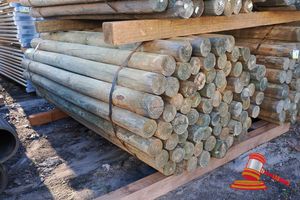 5 · PINE POSTS, 70 x 1.8M x 85-100mm