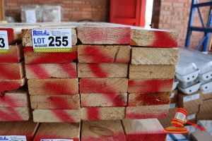 255 · 18x LENGTHS OF NON-STRUCTURAL, UNTREATED PINE TIMBER, APPROX 140 x 45mm x 2.4m
