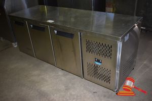 Topaz Single Phase 3 Door Stainless Steel Undercounter Commercial Refrigerator, Model HTU3SDSS