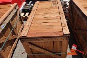 184 · 1 X BUCYRUS FP ROLLER TRACK LOAD, MODEL: RH340/6060, PART NUMBER: UK340RL-1K, APPROX; 1.25M W X 560MM D X 760MM H , IN A CRATE (B2633124)
