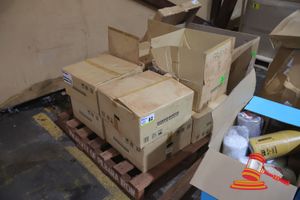 APPROX 8 X BOXES, POSSIBLY TOYOTA GENUINE PARTS/ LEXUS GENUINE PARTS, INCLUDES: TOYOTA / LEXUS STEEL WHEELS, APPROX 17 INCH RIMS, ON A PALLET (POSS UNUSED, BOXED) (S44#49734723, DR#1562)