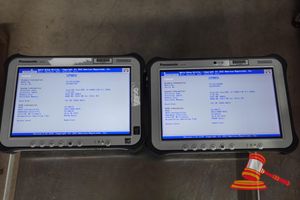 59 · 2 X PANASONIC FZ-G1 TOUGHPAD, INTEL CORE i5 5300U 2.3GHZ CPU, 8GB RAM, 512GB SSD / NO OS, 42000 / 45150 HOURS, SN:6ETSA55605 / 6FTSA59790, AN:ITT34809 / ITT34357, UNTESTED ( NO CHARGER / SOME MARKS)
