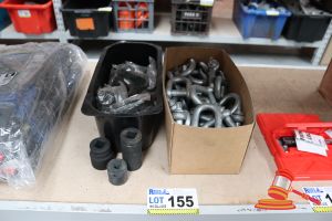 155 · BUNDLE WITH 1x TUB OF ASSORTED ABW IMPACT SOCKETS (METRIC & IMPERIAL) AND 1x BOX OF GALVANISED D-SHACKLES