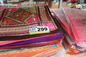 299 · BUNDLE OF COLOURFUL DESI PATCH CUSHION COVERS, 40 x 40cms