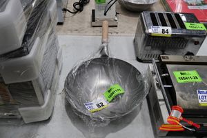Steel Wok 36cm W/Wooden Handle