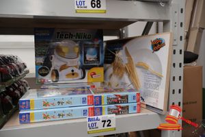 72 · BUNDLE OF TOYS INCLUDING: 6x PACKS OF ASSORTED CASTORLAND PUZZLES, 1x PTERANODON WOOD KIT AND 1x TECH-NIKO EDUCATIONAL ROBOTICS KIT, ALL UNOPENED