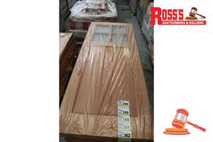 Timber Door With 4x Glass Panels, Code: Kuta, 2040 X 820 X 38mm