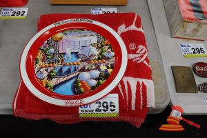 Bundle With Coca-Cola Towel And Vintage 1982 Worlds Fair Tray