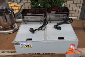 193 · 1 X DOUBLE BENCH TOP DEEP FRYER, 2 BASKET, WITH TEMPERATURE CONTROLS, UNTESTED