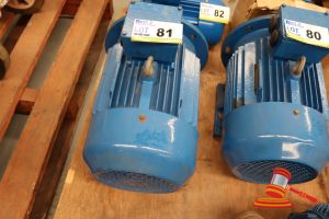 B & L 3-PHASE INDUCTION MOTOR, 5.5KW, 415V, 10.5amps, UNTESTED