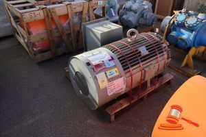 124 · 1 X TOSHIBA 3-PHASE INDUCTION MOTOR, MODEL: 61H-B1500, 150KW, 56HP, SN:24021787, FRAME D315M, 415V, 243A, 1485RPM, 50HZ, MANUFACTURED 05/2022, UNTESTED, ON PALLET