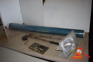 Sundry Lot of Set of 600mm Bolt Cutters, Part Roll of 1380mm Long Clear Vinyl, Unused Rhino Trimming Knife etc