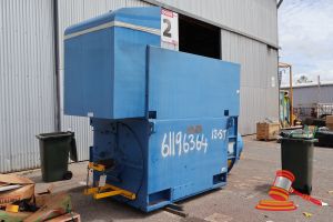 1 · 1 X TECO 3-PHASE INDUCTION MOTOR, MODEL AECT-PA001, FRAME D630C, 1800KW, 3300V, 368A, 1490RPM, 50HZ, SN E086008-1 APPROX 3-4M HIGH X 2-3M WIDE (UNTESTED)
