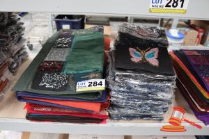 284 · BUNDLE OF COLOURFUL CUSHION COVERS, 60 x 60cms AND MINI TOTE B AGS