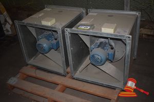 Unused lot of 2 Fantech Commercial Ventilation Duct Fans, Type PCD406DD
