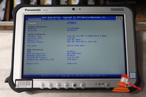 Panasonic Fz-G1 Toughpad, Intel Core I5 6300u 2.40ghz Cpu, 8gb Ram, 500gb Ssd / No Os, Heavy Screen Wear, 1790 Hours, Sn:8ftsa26112 / An:Itt23786, Untested ( No Charger / Some Marks)