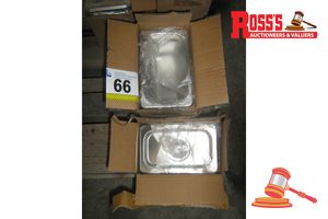 6 X Gastronorm Trays, 100mm Deep 1/9 With Lids