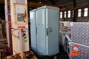 27 · ELECTRICAL CIRCUIT BREAKER CABINET, INCOMPLETE, APPROX; 670MM W X 1.9M H X 600MM D, SOME MARKS