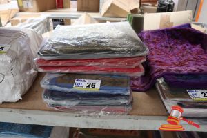 26 · BUNDLE OF COLOURFUL BEADED CUSHION COVERS, 40 x 40cms AND 60 x 60cms