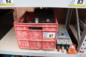 87 · CRATE WITH ASSORTED ELECTRICAL CONTROL GEAR