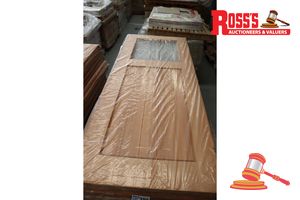 Timber Door With Glass Panel, Code: Bedugul, 2040 X 820 X 40mm