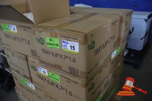15 · APPROX 1000 X ECO FRESH DISPOSABLE FOOD TRAYS, RE-ORDER CODE 7001, IN A BOX, UNOPENED