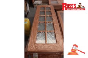 Timber Door With 10x Glass Panels, Code: Kj 20, 2040 X 720 X 40mm