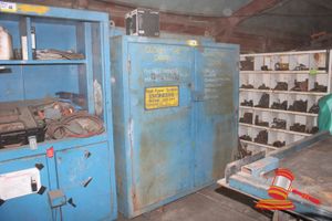 45 · HD STEEL STORAGE CABINET. BLUE. LOCKABLE. FORKLIFT POCKETS AND LIFTING LUGS. APPROX 1800 X 900 X H1900MM. DOES NOT INCLUDE CONTENTS