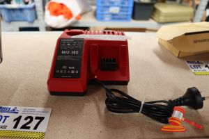 127 · DOUBLE CHARGER TO SUIT MILWAUKEE BATTERIES, UNTESTED