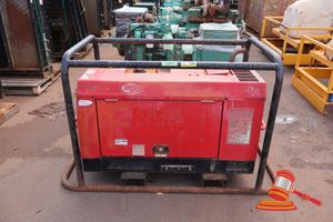 14 · 1 X YAMABIKO 37L DIESEL GENERATOR / WELDER COMBO UNIT, WITH CONTROL PANEL, AC METER, DC METER, CV/CC SELECTOR, ECO/SINGLE/DUAL SELECTOR, MONITOR PANEL, FUEL GAUGE, STEEL FRAME, SN WOO255 UNTESTED (SOME MARKS / RUST TO FRAME)