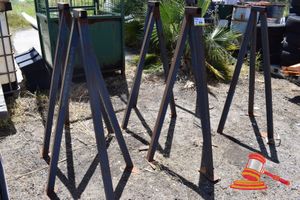 Lot of 6 Heavy Duty Three Leg Steel Framed Work Stands, Height 1500mm