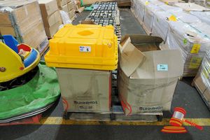 6 · PALLET OF ASSORTED ITEMS INCLUDING BUT NOT LIMITED TO, ASSORTED AIR FILTERS OTHER FILTERS FOR HINO AND JOHN DEERETEC, FLEET GUARD AF350/CM x 2 AND AF 25620 x 2, APACHE 1000HRS SERIVCE PACK, RAYCHEM PARTS ETC, 1200mm x 1200mm