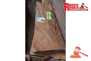 Marri Off Cut Slice/Board, L600mm X W385/250mm X 50/55mm X Qty 1, Approx