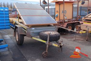 3 · John Papas Solar Comms Trailer Grey, Single Axle, Reg #: Unlicensed VIN: 6A4T20B0JPT022886 Features: 3 X Solar Panels, Comms Box, Spare Wheel, Jockey Wheel (Asset # LT61) Condition: Parts may be Missing From Trailer Panel: GOOD, Paint: GOOD, Tyres: GOOD, Floor: GOOD Overall Condition: GOOD