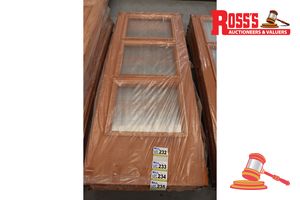 Timber Door With 3x Glass Panels, Code: Ed 20, 2040 X 820 X 38mm