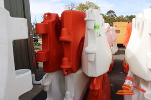 26 · 6 x Water Fill Barriers, Make: Alliance Mouldings, Model: Trafix2000, Approx Overall Dimensions: 2000mm x 900mm, including 3 x White and 3 x Orange