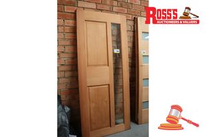 Timber Door With Glass Panel, Code: Ed 33, 2040 X 870 X 38mm