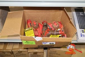 3 X Assorted Battery Operated Milwaukee Power Tools, Includes 2 X Blowers (Incomplete), 1 X Hammer Drill, No Batteries, Noted Having Wear On Drill Clutch And 1 Blower Motor Burnt Out, Untested, Some Marks, Boxed (No Asset No)