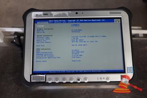 43 · PANASONIC FZ-G1 TOUGHPAD, INTEL CORE i5 6300U 2.40GHZ CPU, 8GB RAM, 500GB SSD / NO OS, 5110 HOURS, SN:7ETSA26316 / AN:ITT21876, UNTESTED ( NO CHARGER / SOME MARKS)