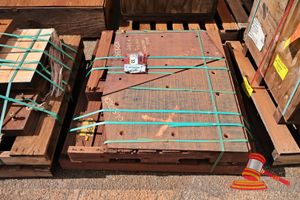Steel Fabrication Wear Plates, Assorted Triangular And Flat Brackets, Various Sizes With Mounting Holes, Approx; 850mm W X 700mm L, (Surface Rust And Marks, On A Pallet)
