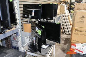 24 · 7 X LG LCD COMPUTER MONITORS, 23 INCH, UNTESTED, SOME SCRATCHES/MARKS, 3 X LG POWER ADAPTORS