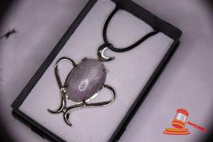 87 · LACE AGATE PENDANT