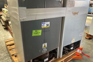3 X HISENSE HRBF125, 125L TOTAL VOLUME APPROX; 480MM D X 500MM W X 760MM H, 1 X LG FRIDGE, APPROX; 540MM D X 480MM W X 760MM H, 1 X WESTINGHOUSE BAR FRIDGES, APPROX; 480MM D X 500MM W X 760MM H, SOME MARKS UNTESTED, ON A PALLET